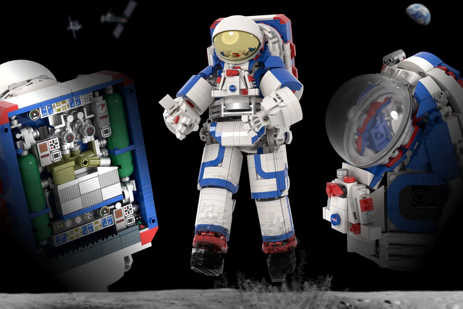 Premium AI Image  a lego figure of astronaut with a space suit on.