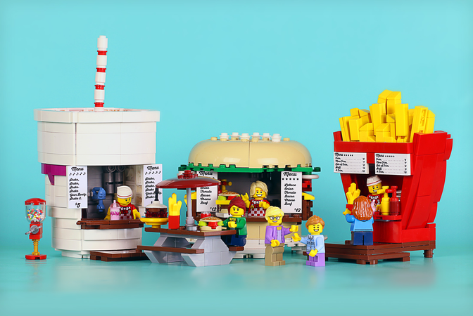 lego hamburger shop