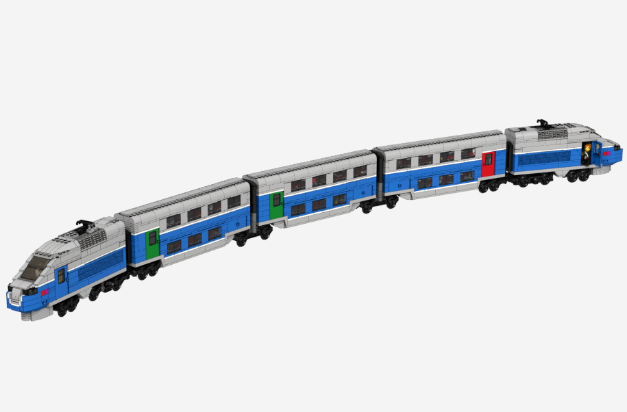 Double decker store lego train