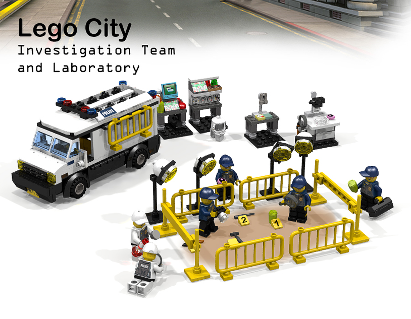 LEGO IDEAS Lego City Police Investigation Team Laboratory and Van