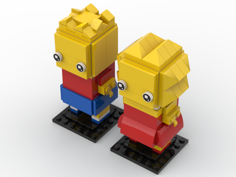 LEGO IDEAS Bart and Lisa Simpson Brickheadz