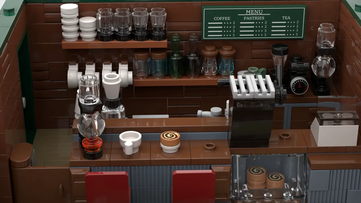 Coffee shop hot sale lego