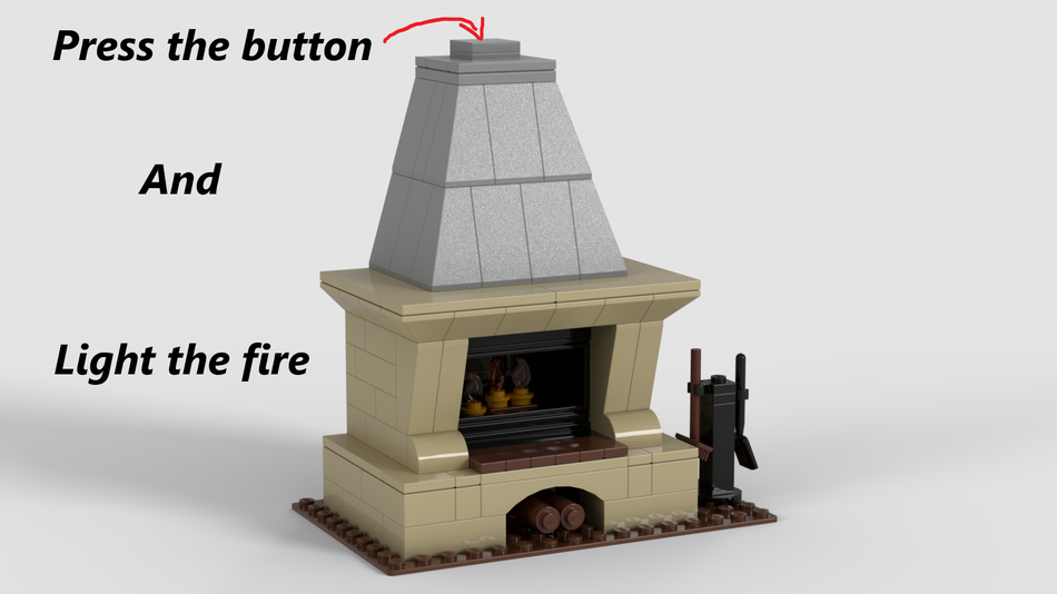 Lego fireplace hot sale