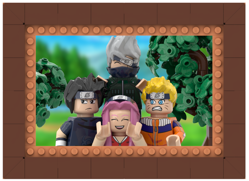 Lego Naruto - Ichiraku Ramen Shop - Team 7 running