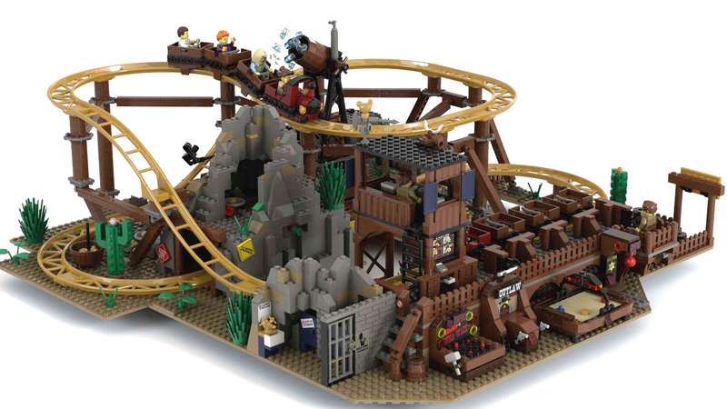 LEGO Ideas Gold Rush Mine Train Roller Coaster Achieves 10 000