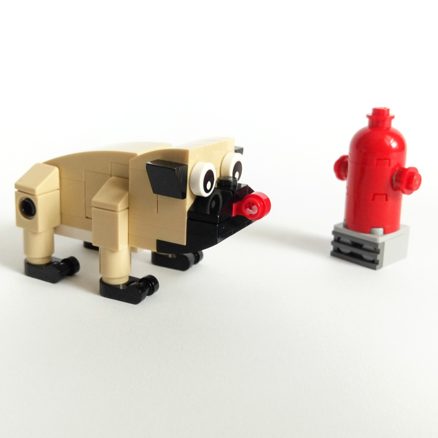 Lego cute online pug