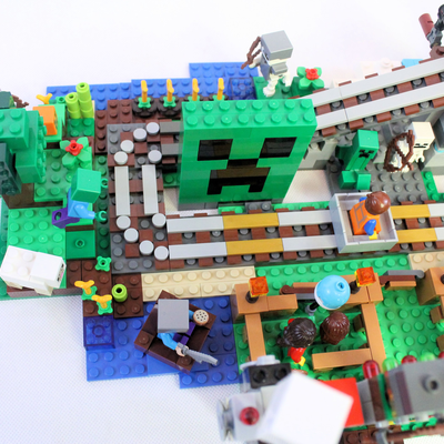 lego minecraft roller coaster