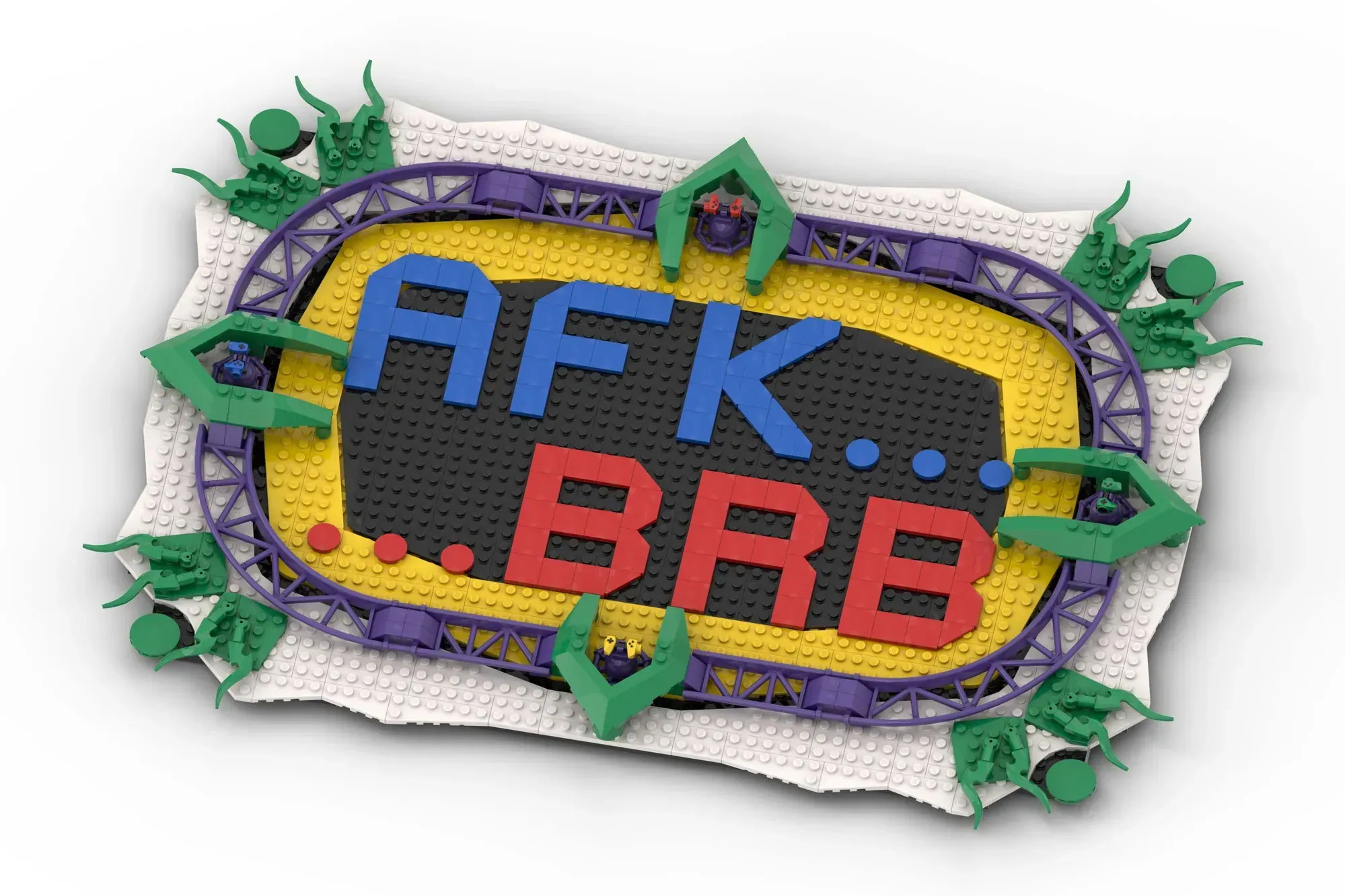 Gaming Popup Style BRB Sign | LEGO® Ideas, image size:1999x1332