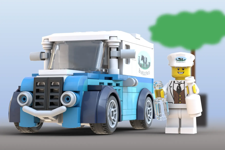 Milk truck store lego set