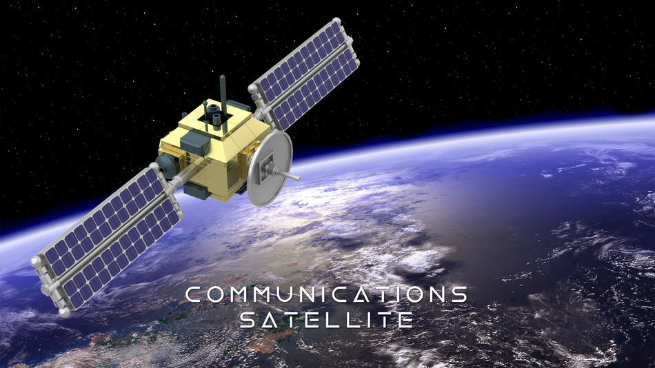 communications satellite in space