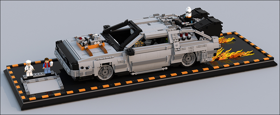 LEGO DeLorean is a stunning replica of the classic with glowing lights and  opening gullwing doors! - Yanko Design