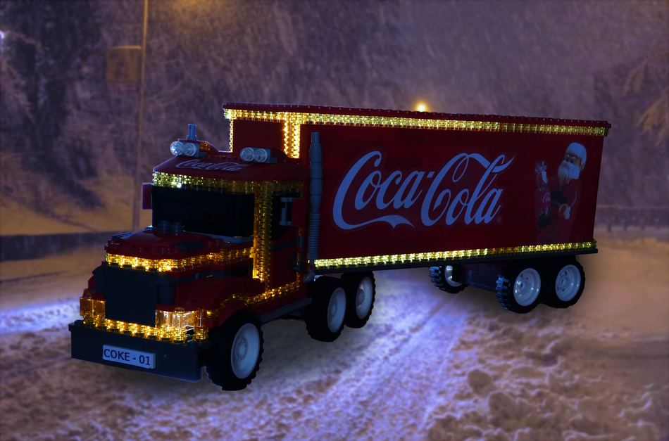 Coca cola truck lego sale