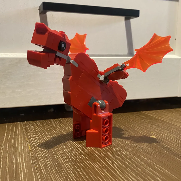 Simple discount lego dragon