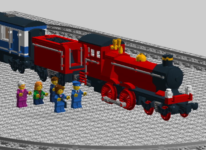 Red train lego online