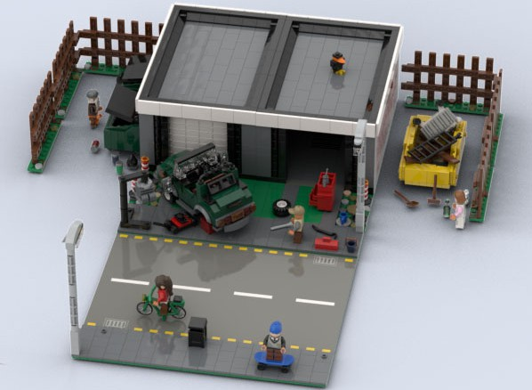 Lego discount car garage