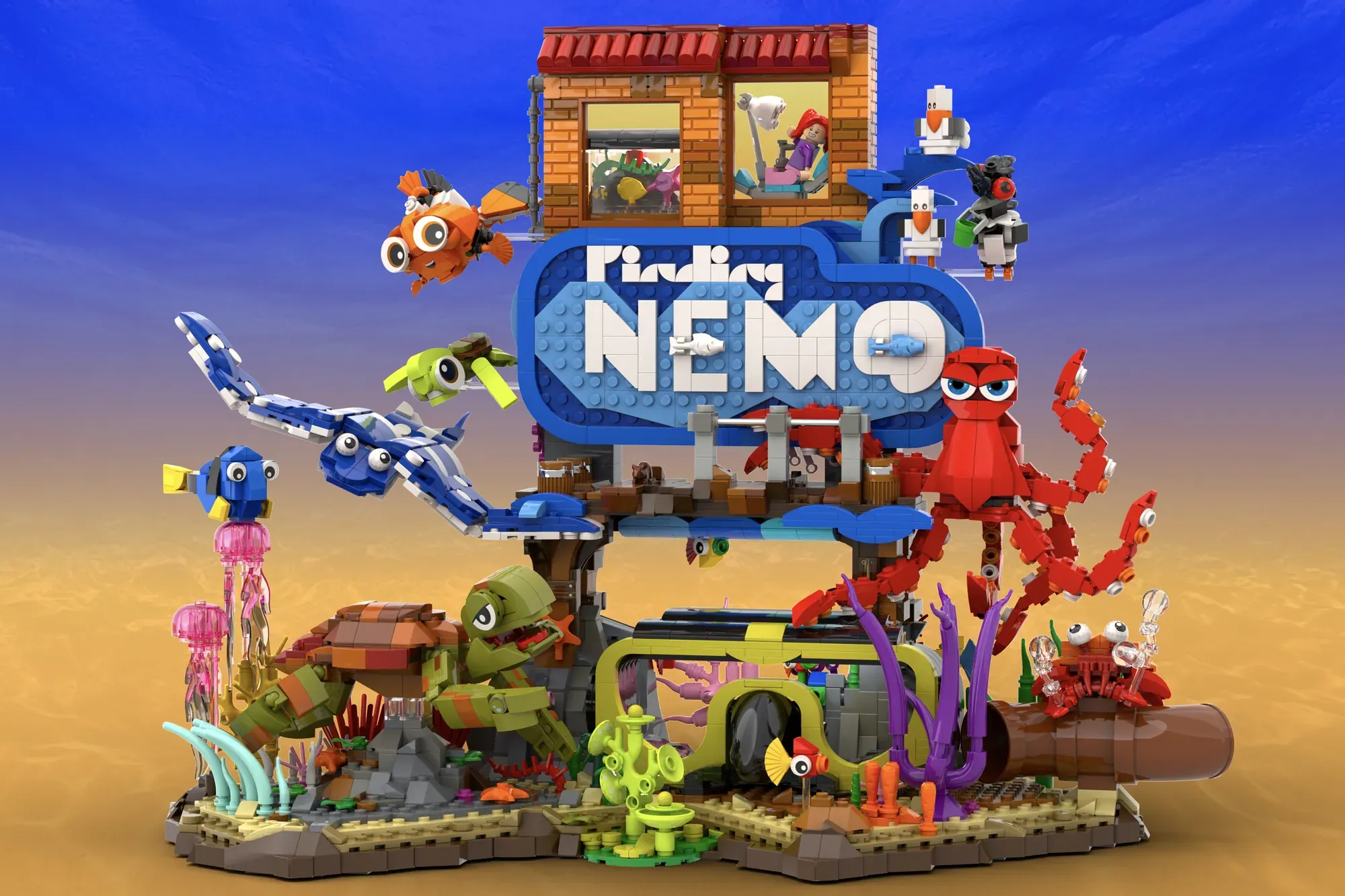 Finding Nemo Swims Onto LEGO® Ideas - 2,518 Pieces of Pixar Ocean