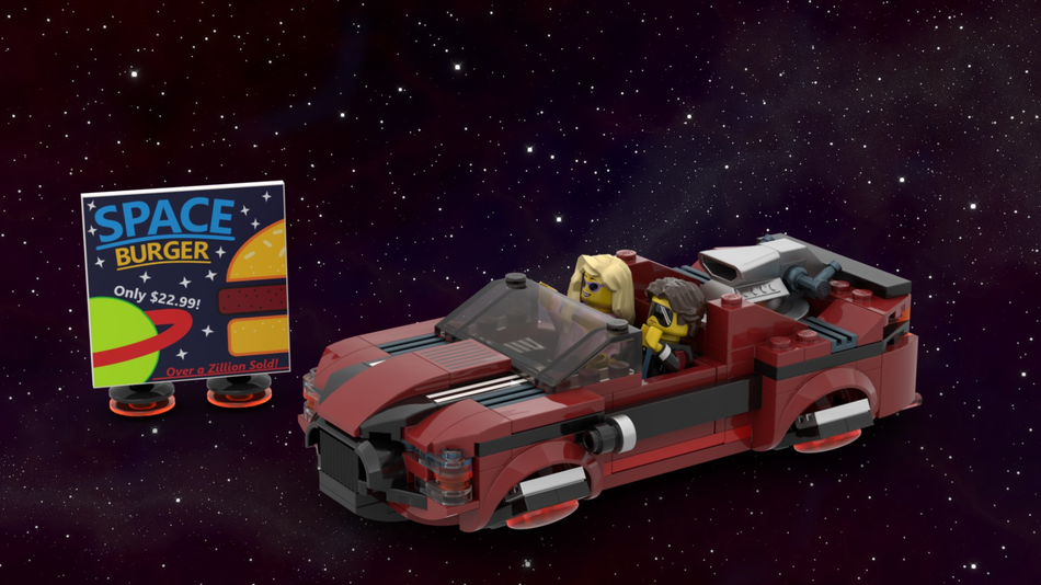 LEGO IDEAS Out of this World Space Builds Retro Future Space Car