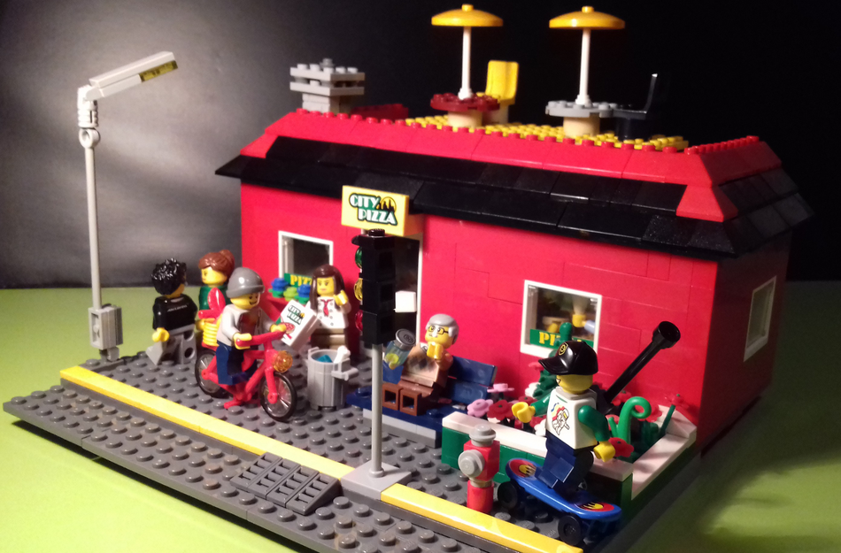 Lego city pizza discount shop