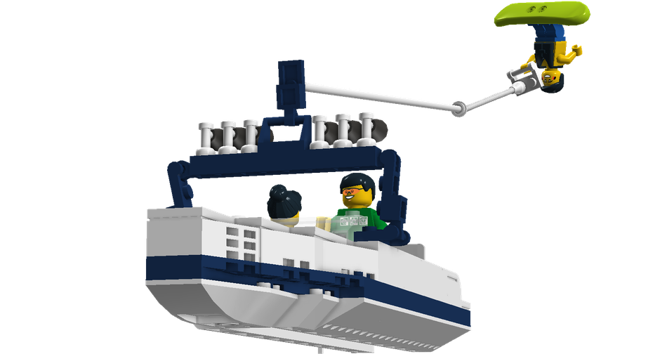 Lego pontoon online boat