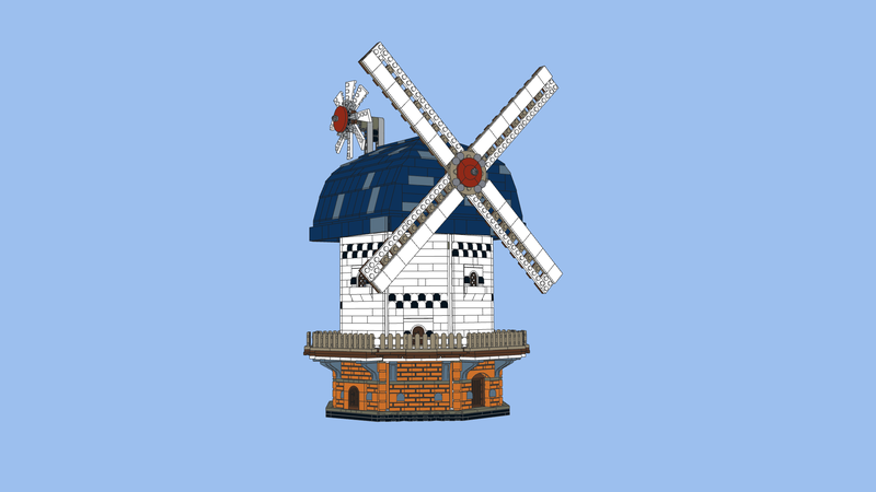 lego working windmill