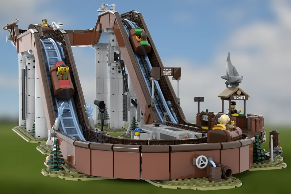 LEGO IDEAS Working Log Flume II Redesigned Motorized