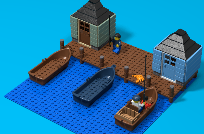 Lego fishing dock sale