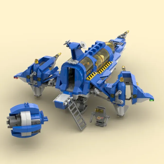 Lego discount blue spaceship