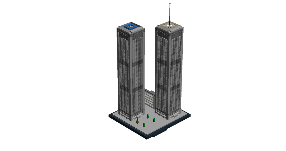 Twin towers hot sale lego set