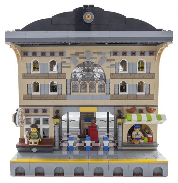 Lego modular sales train station