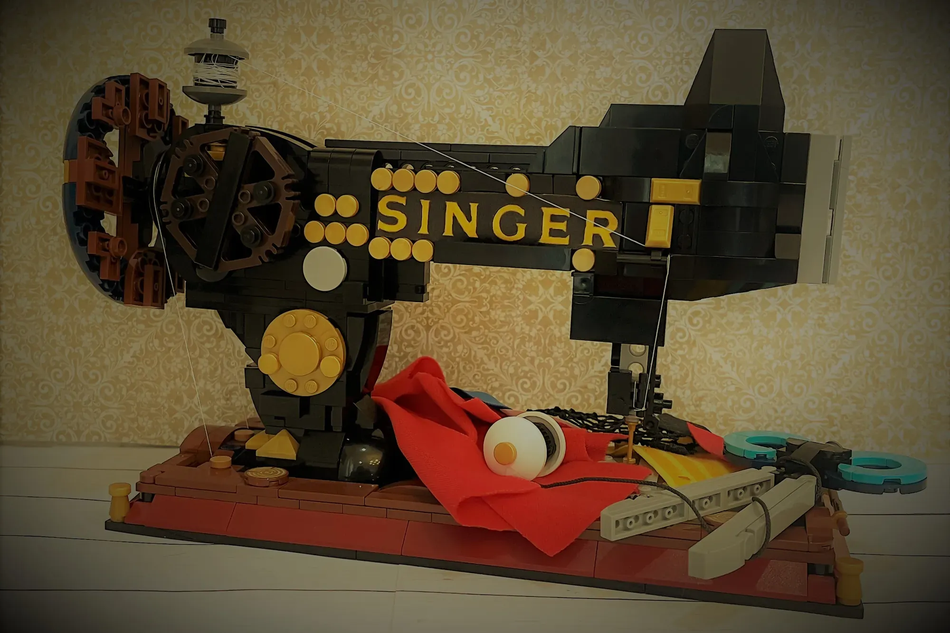 I fixed this sewing machine bobbin winder with a LEGO tire : r/lego