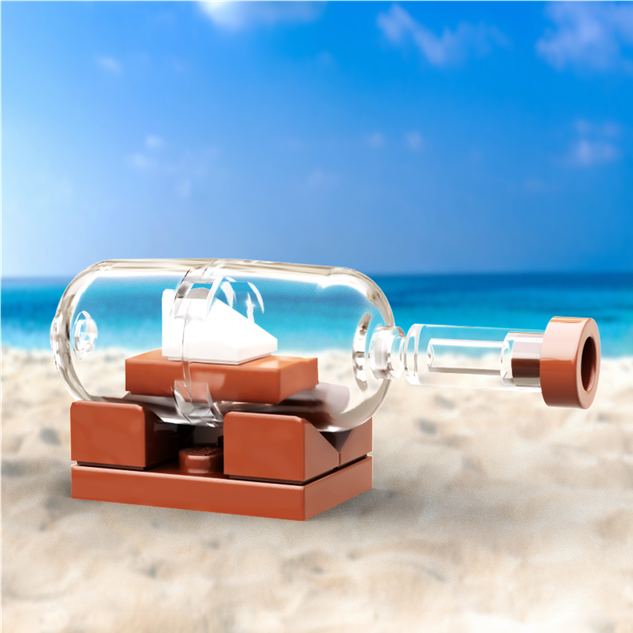 LEGO IDEAS Mini LEGO Ideas Builds Teeny Tiny Ship in a Bottle