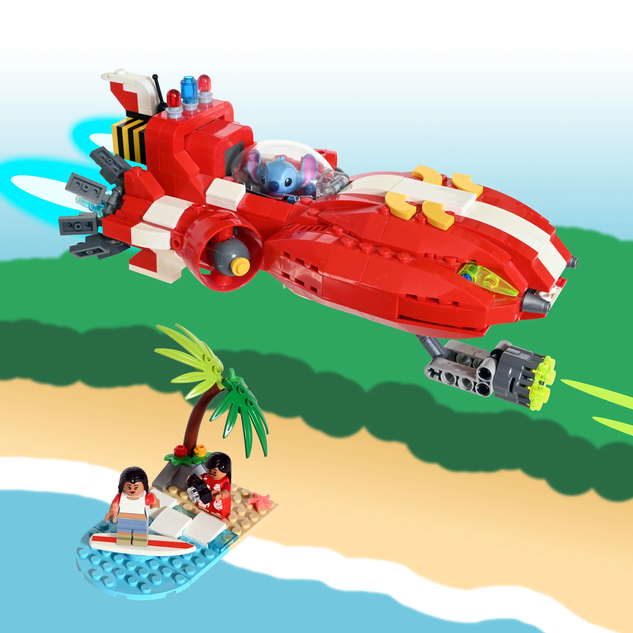 LEGO IDEAS - 100 years of fairytales! - Stitch's Spaceship: The Red One