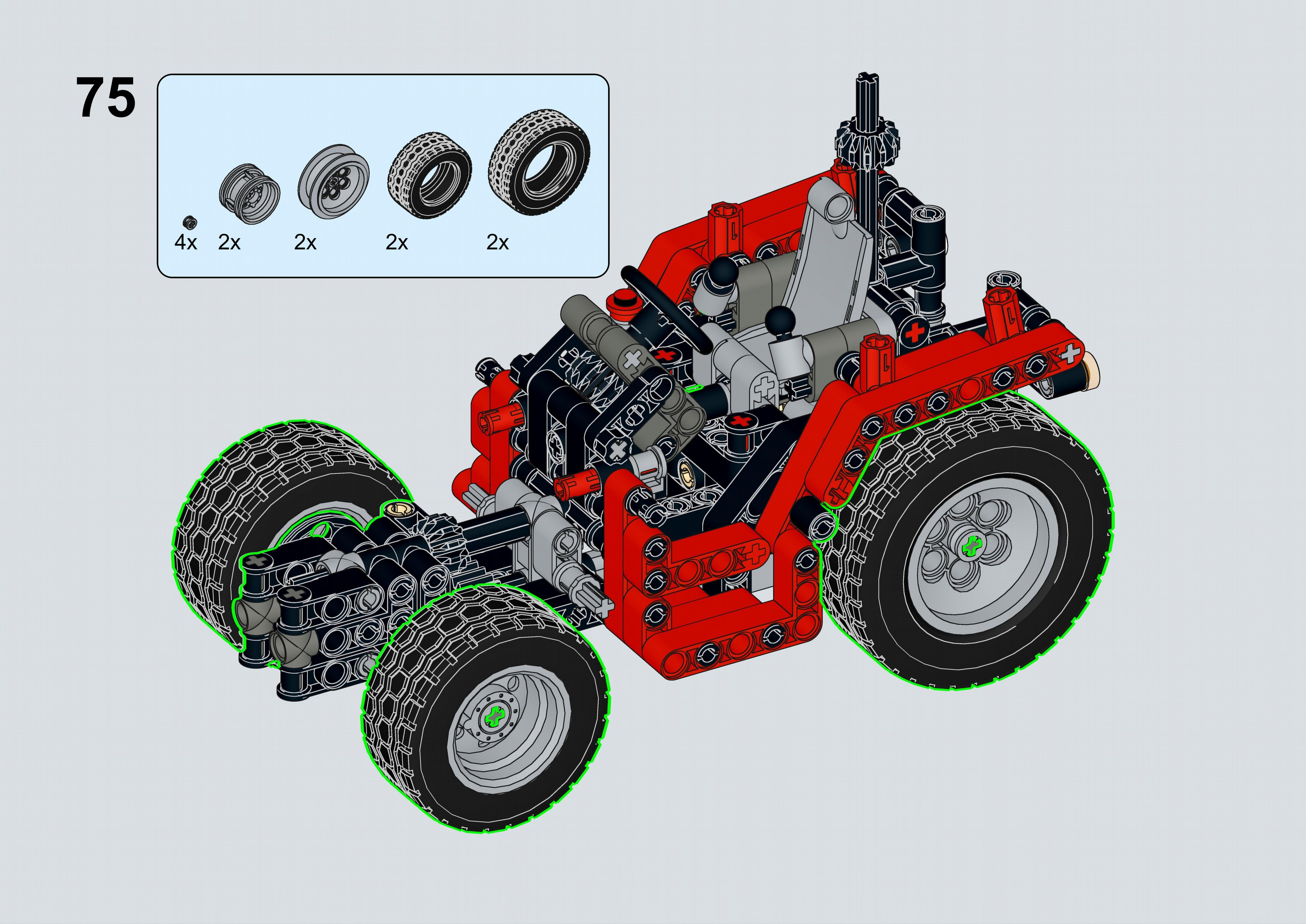 LEGO IDEAS Small Farm Tractor With Trailer Manual RC Model