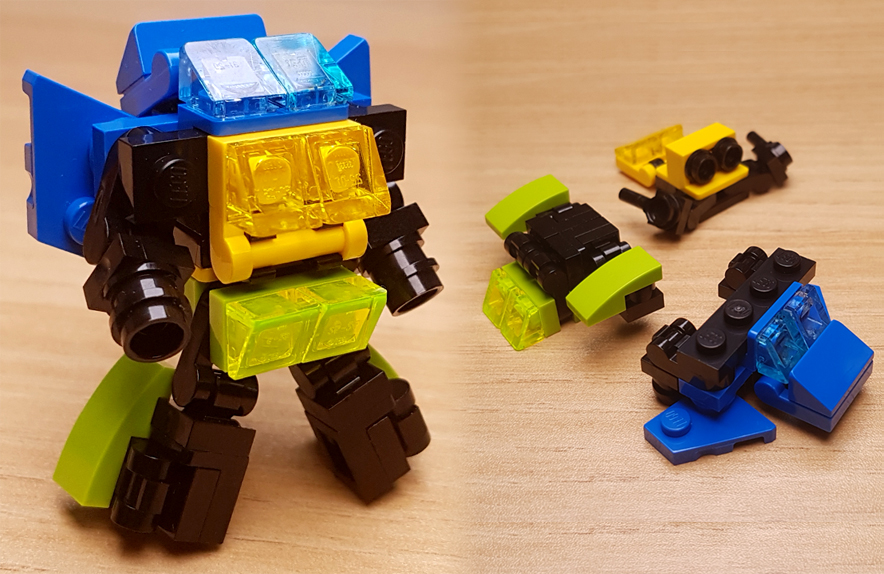 LEGO IDEAS - Micro Size Combiner Transformer Robot with 3 Vehicles