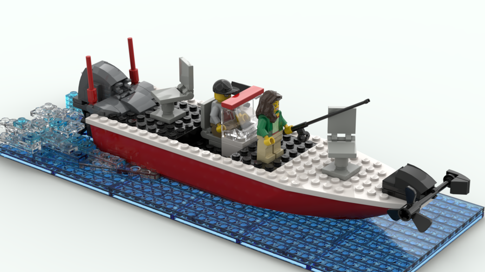 Lego bass sales boat