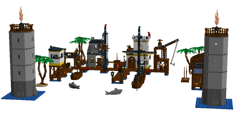 lego harbor moc