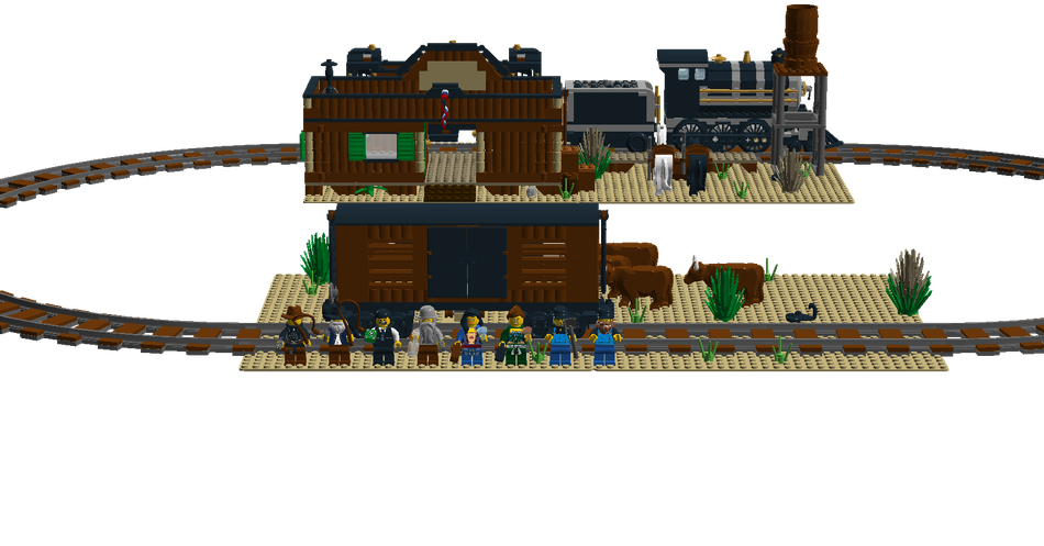 Lego cowboy train online