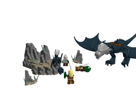 lego witch king battle