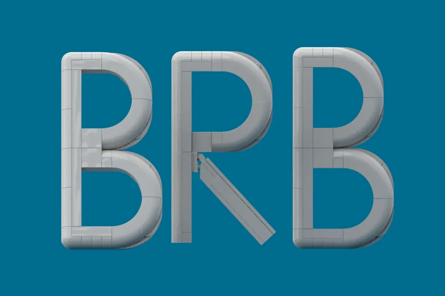 Mesmerising Letter Sculpture - BRB/AFK | LEGO® Ideas, image size:1496x997