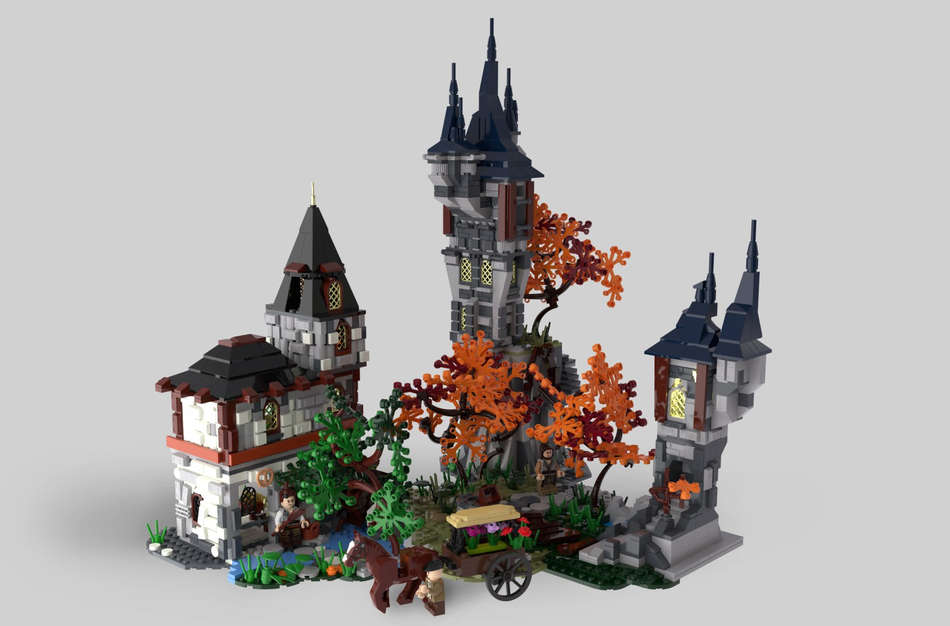 Lego best sale medieval village