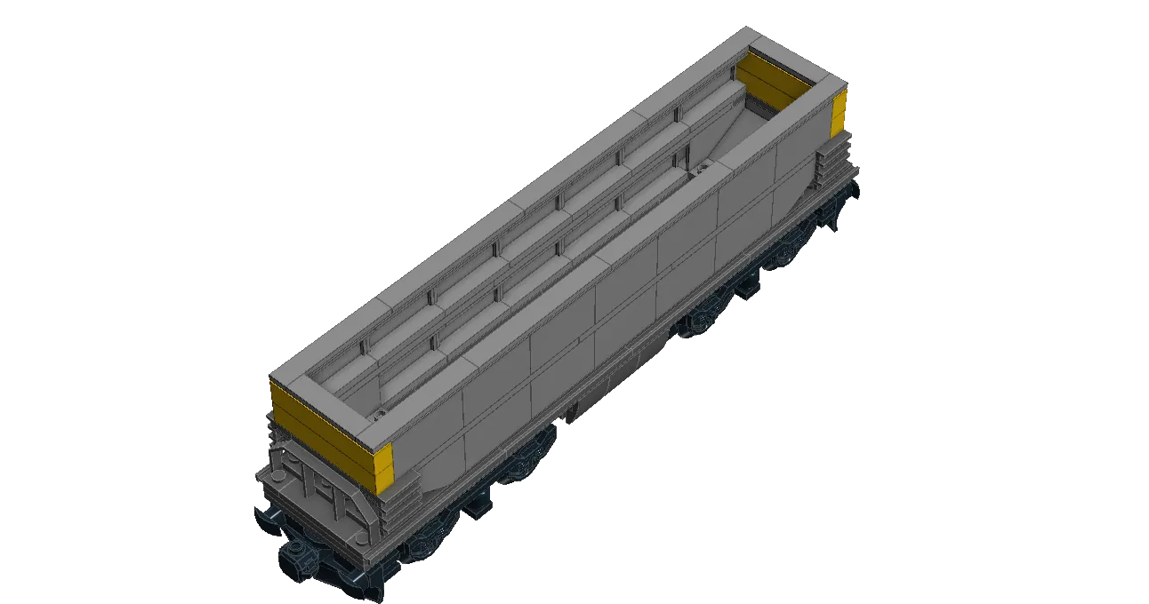 Yellow locomotive and coal train - possibly Union Pacific branded
