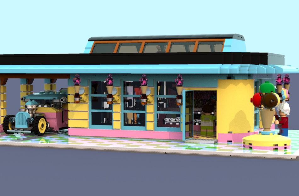 Lego ice best sale cream parlor