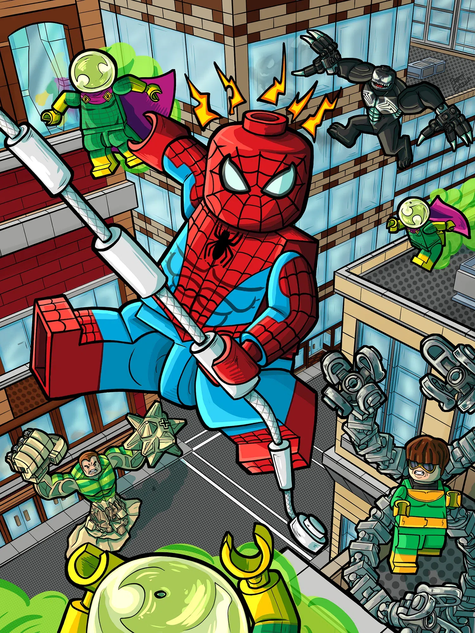 Lego spider man comic sale