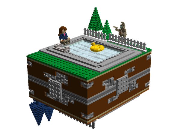 upside down lego house