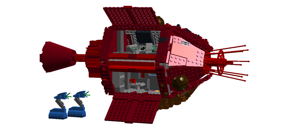 LEGO IDEAS - JMC Mining Ship Red