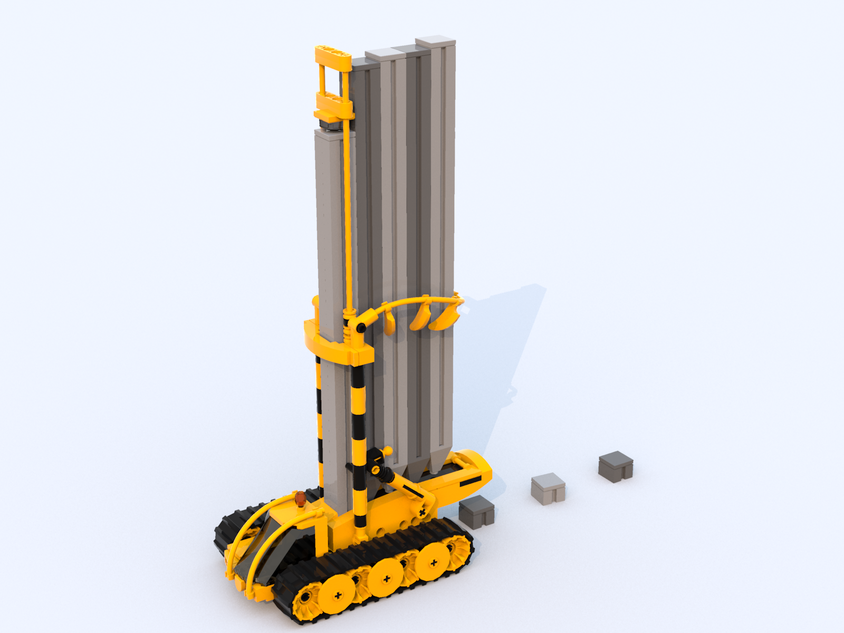 LEGO IDEAS Build the construction machines of the future Self Loading Pile Driver