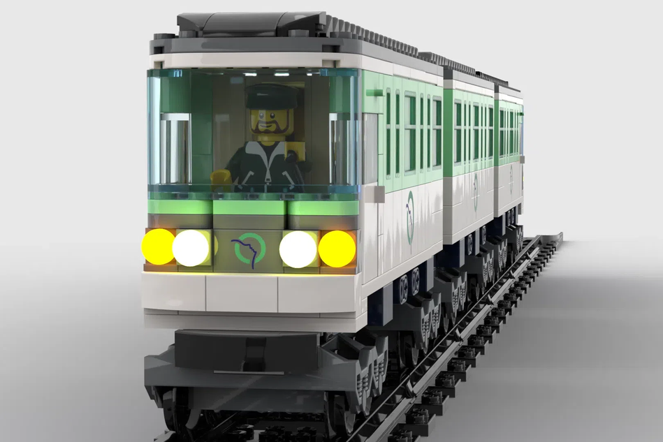 Lego subway train sale