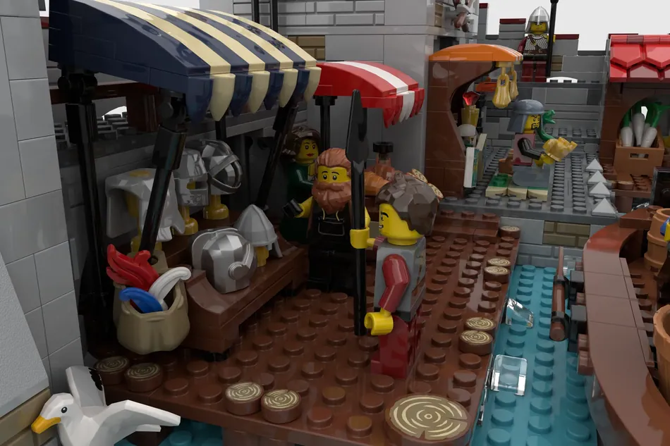 LEGO Ideas Medieval Seaside Market Achieves 10,000 Supporters - The Brick  Fan