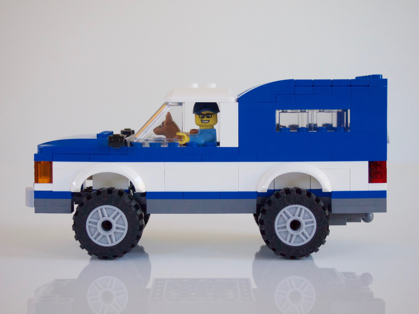 Blue best sale lego truck