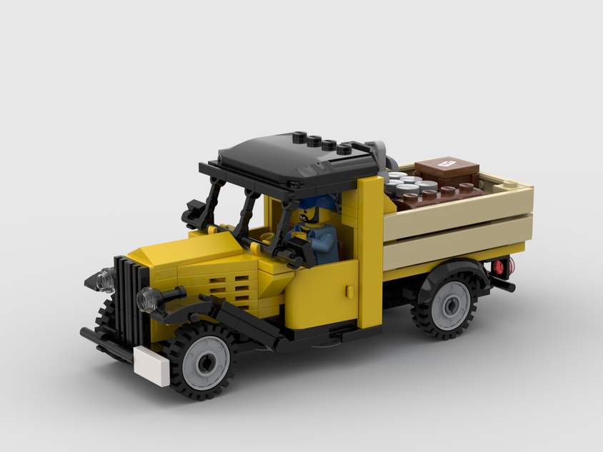 LEGO IDEAS - Build a Vintage car to cruise the of LEGO® Modular Buildings! - Joe's yellow vintage Truck